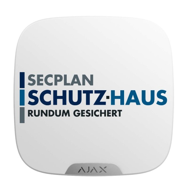 1 Stück Ajax Brandplate for StreetSiren DoubleDeck white / SECPLAN SCHUTZ-HAUS